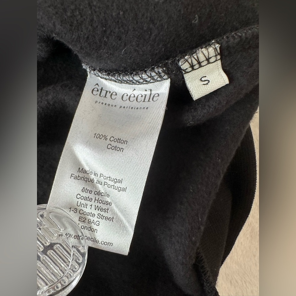 Être Cécile Cubs Longline Black Hoodie Size Small - Picture 5 of 10